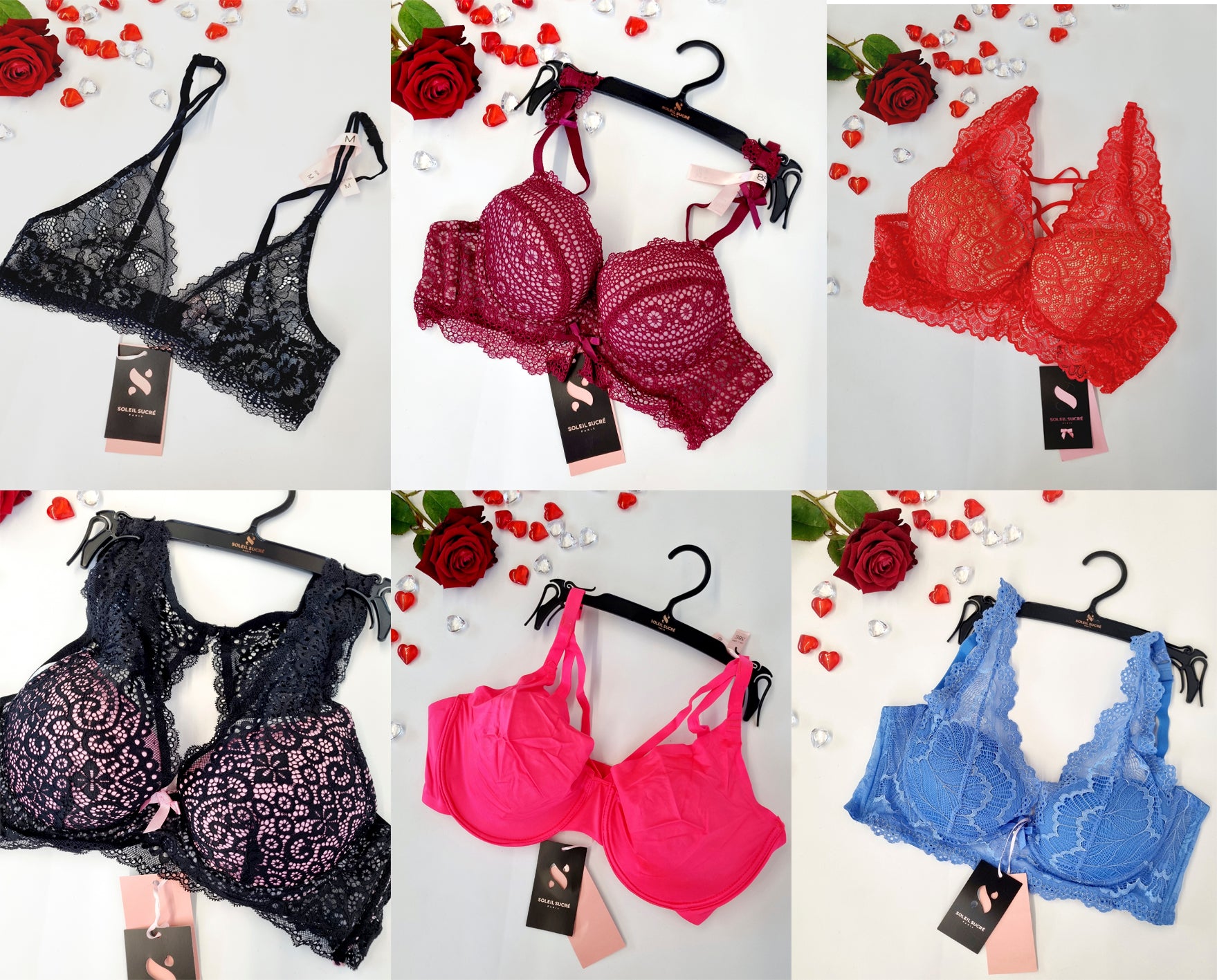 Mix of women's bras Soleil Sucre Mix of women's bras Soleil Sucre